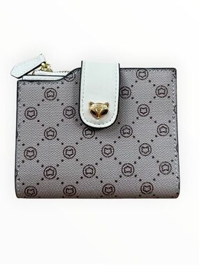 Foxer monogram bifold small wallet EUC